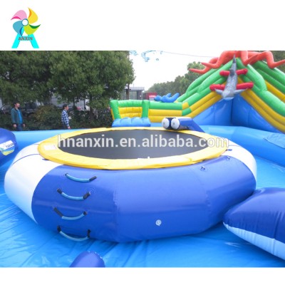 Commercial Grade Cheap 0.9mm pvc inflatable sea water trampoline for sale