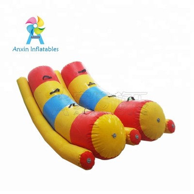 Hot Sell 0.9MM PVC 8 people Pool Floating Water Toys Double Inflatable banana boat For Sale/bananas inflables para playa